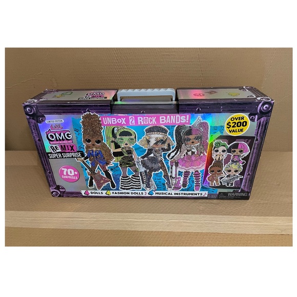 LOL Surprise OMG Remix Super Surprise 70+ Surprises, 4 Fashion Dolls & 4 Dolls - Picture 2 of 5